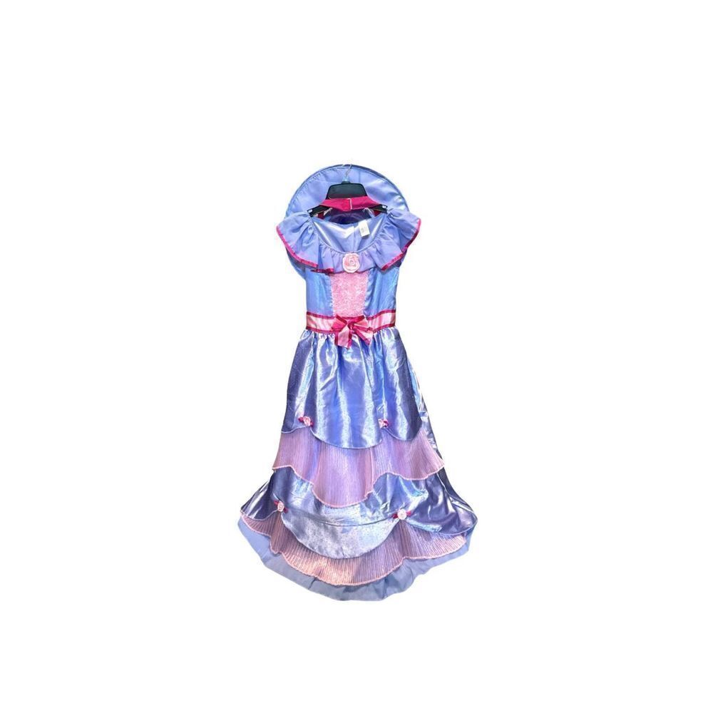 Southern Belle Purple Dress Petticoat Hoop Skirt Matching Hat Size 8 Girls NEW